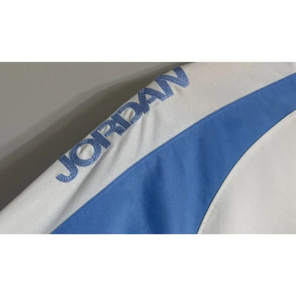 JORDAN Jacket Jumpman Mens Medium Lightweight Full Zip White Carolina Blue